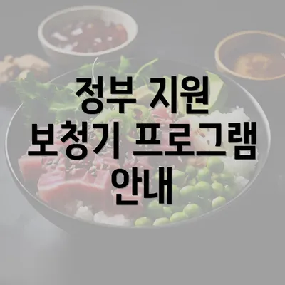 정부 지원 보청기 프로그램 안내