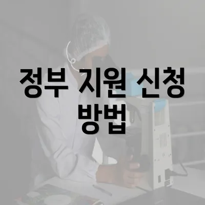 정부 지원 신청 방법