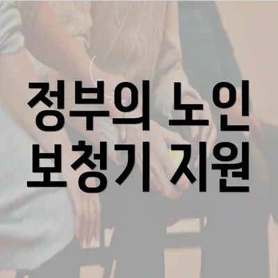 정부의 노인 보청기 지원