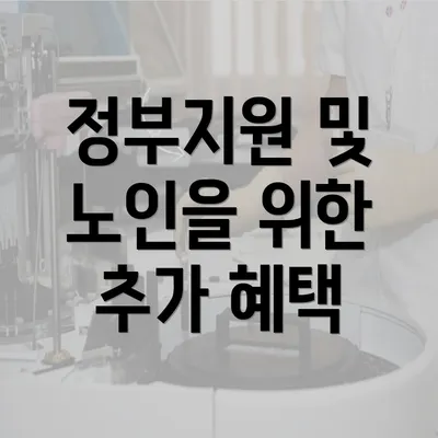 정부지원 및 노인을 위한 추가 혜택