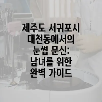 제주도 서귀포시 대천동에서의 눈썹 문신: 남녀를 위한 완벽 가이드