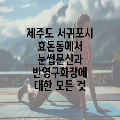 제주도 서귀포시 효돈동에서 눈썹문신과 반영구화장에 대한 모든 것