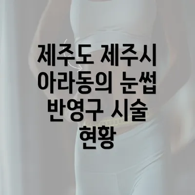 제주도 제주시 아라동의 눈썹 반영구 시술 현황