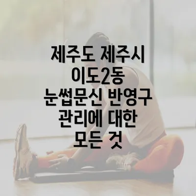 제주도 제주시 이도2동 눈썹문신 반영구 관리에 대한 모든 것