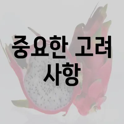 중요한 고려 사항