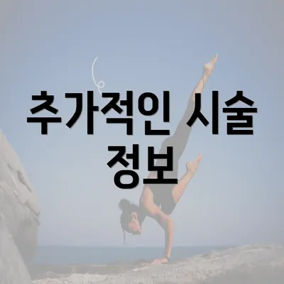 추가적인 시술 정보