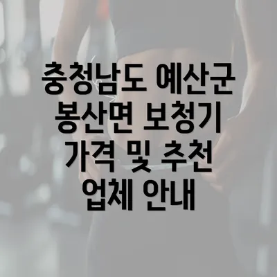 충청남도 예산군 봉산면 보청기 가격 및 추천 업체 안내