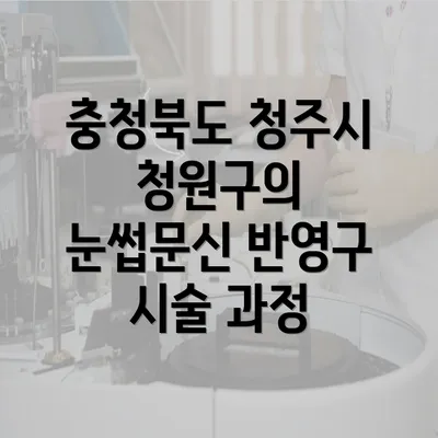 충청북도 청주시 청원구의 눈썹문신 반영구 시술 과정