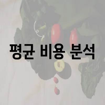 평균 비용 분석