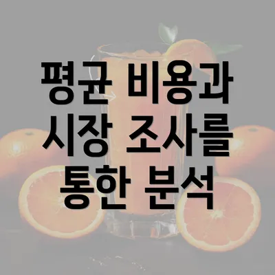 평균 비용과 시장 조사를 통한 분석