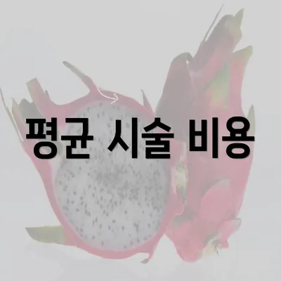 평균 시술 비용