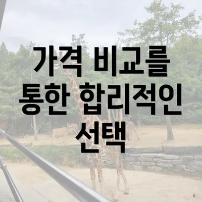 가격 비교를 통한 합리적인 선택