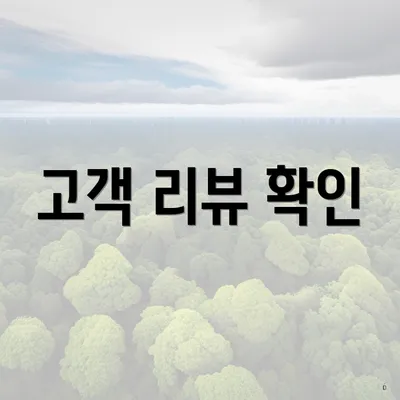 고객 리뷰 확인