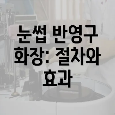 눈썹 반영구 화장: 절차와 효과