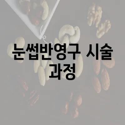 눈썹반영구 시술 과정