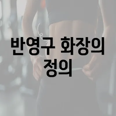 반영구 화장의 정의