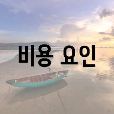 비용 요인