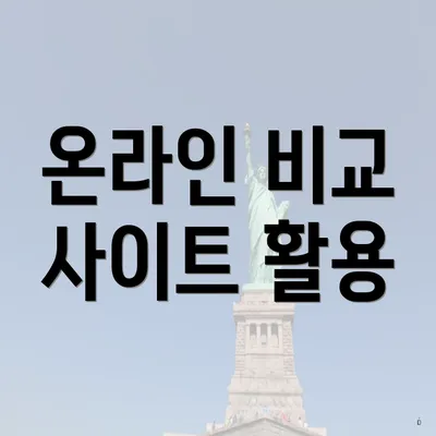 온라인 비교 사이트 활용