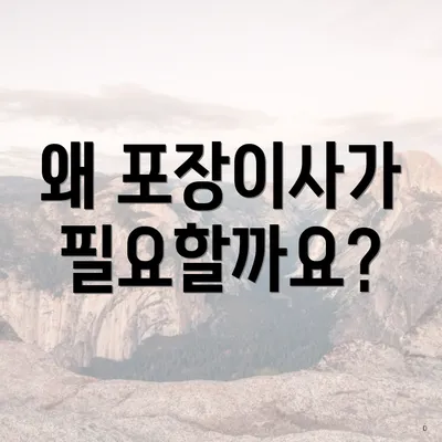 왜 포장이사가 필요할까요?