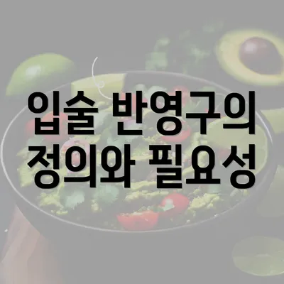 입술 반영구의 정의와 필요성