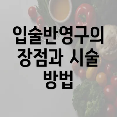 입술반영구의 장점과 시술 방법