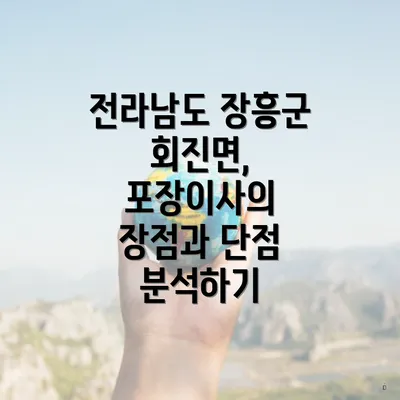 전라남도 장흥군 회진면, 포장이사의 장점과 단점 분석하기