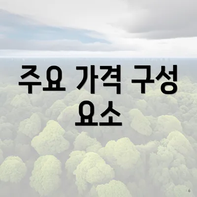 주요 가격 구성 요소