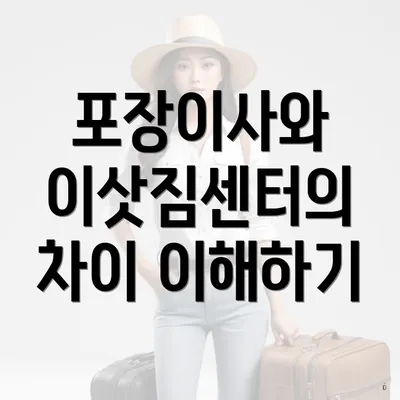 포장이사와 이삿짐센터의 차이 이해하기