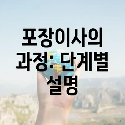 포장이사의 과정: 단계별 설명