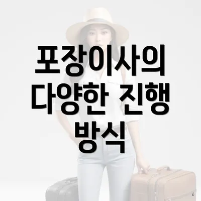 포장이사의 다양한 진행 방식