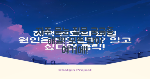 자주 묻는 질문