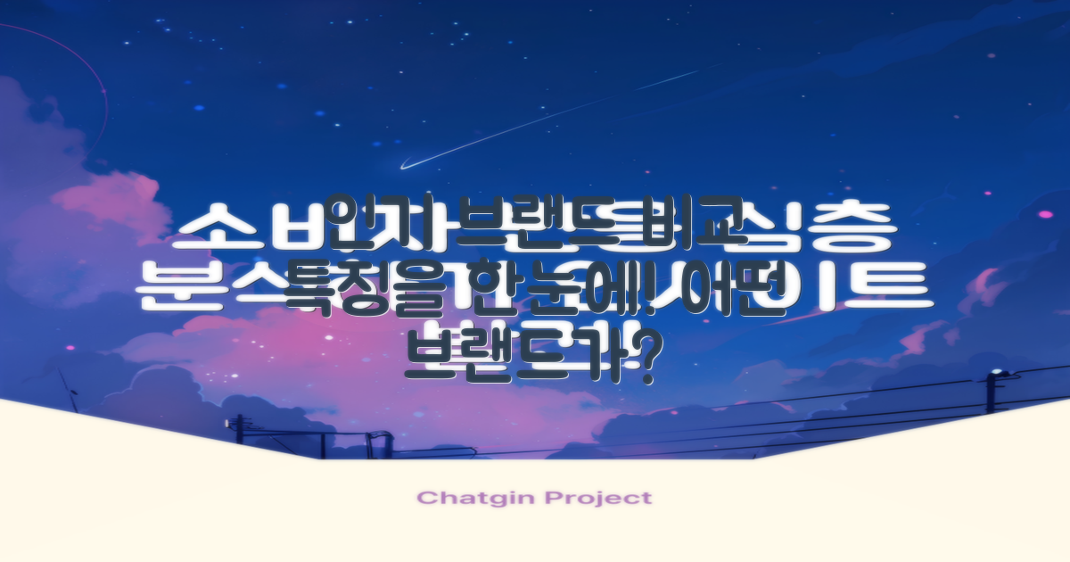 인기 브랜드 특징 비교