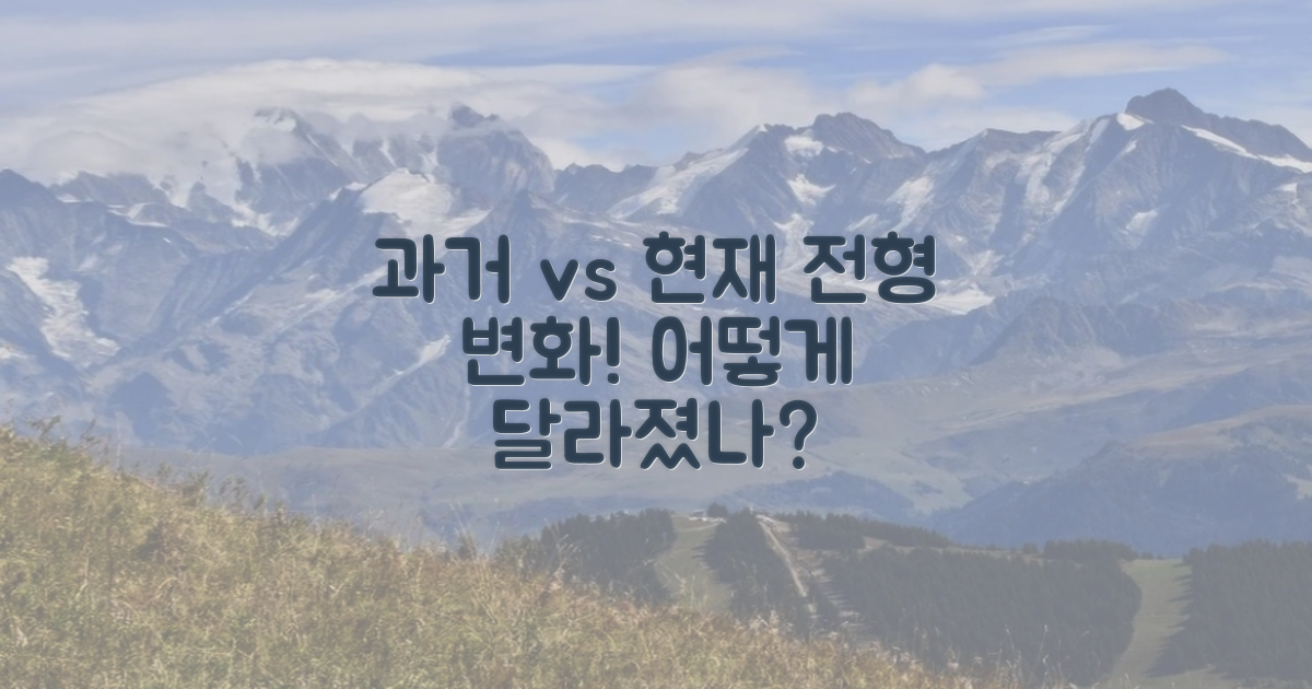 과거 vs 현재 전형 변화