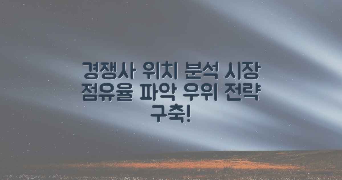 경쟁사와의 위치 분석