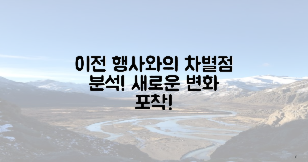 이전 행사와의 차이점