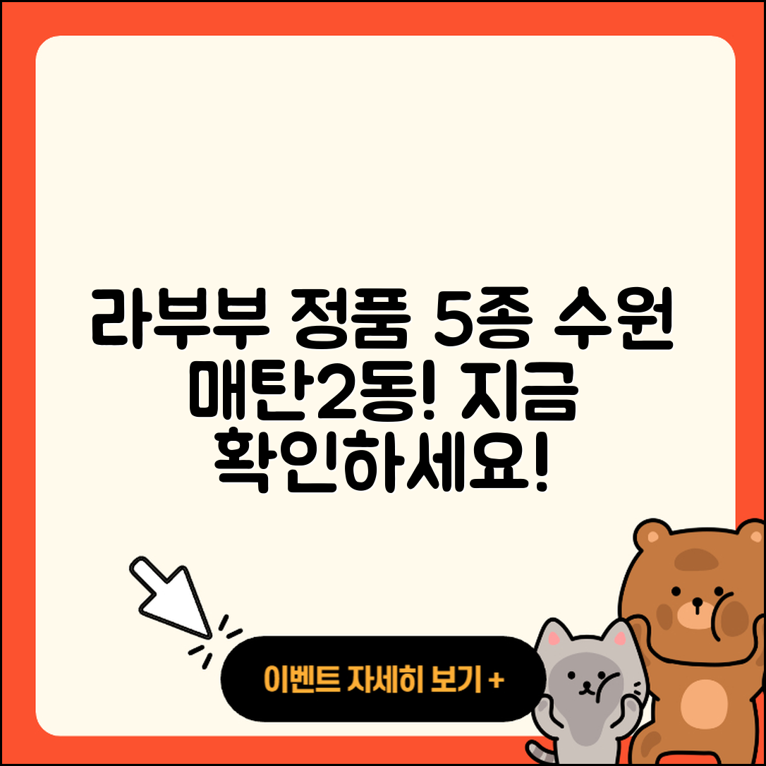 수원시 영통구 매탄2동 라부부 정품 5가지