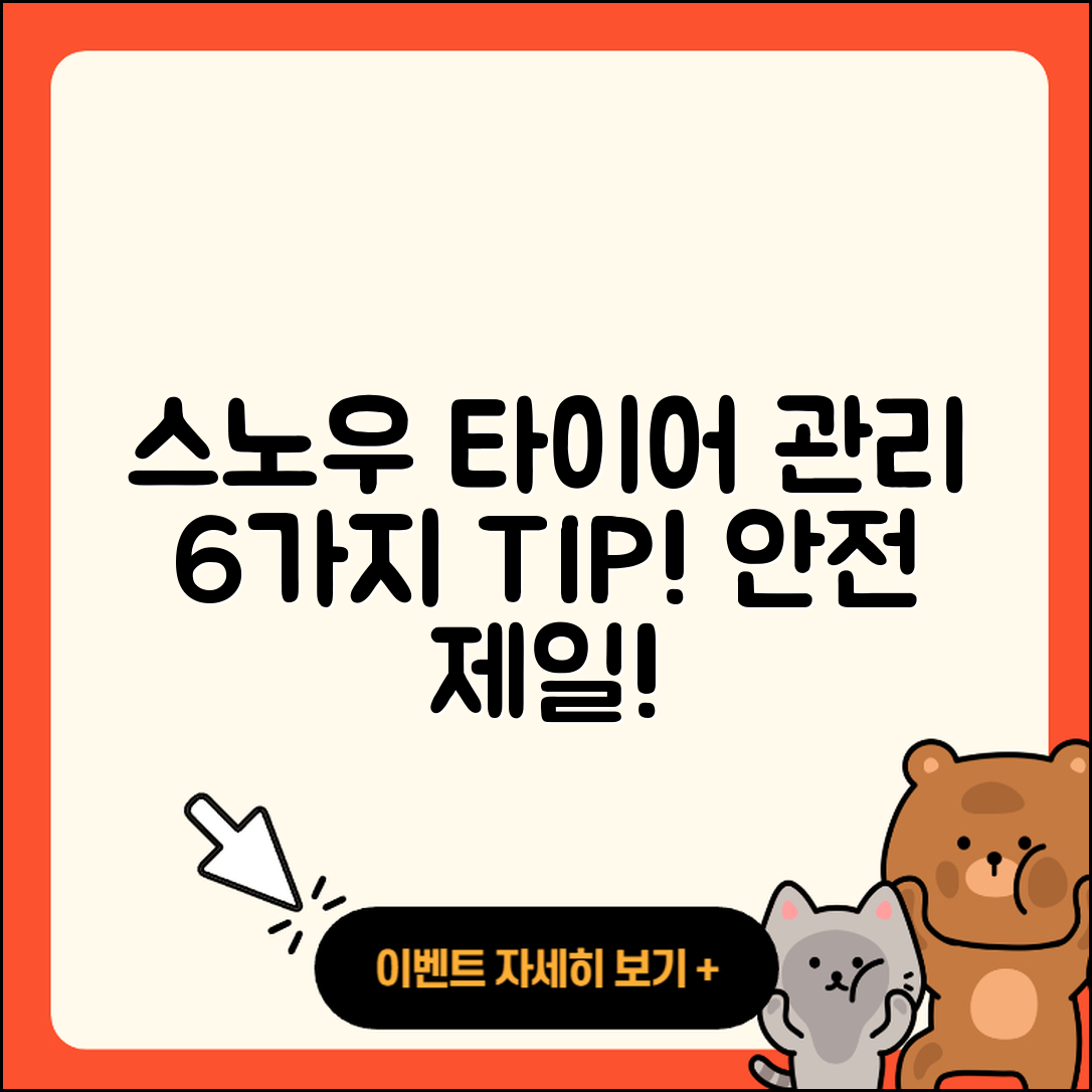 스노우 타이어 관리 방법 6가지 팁